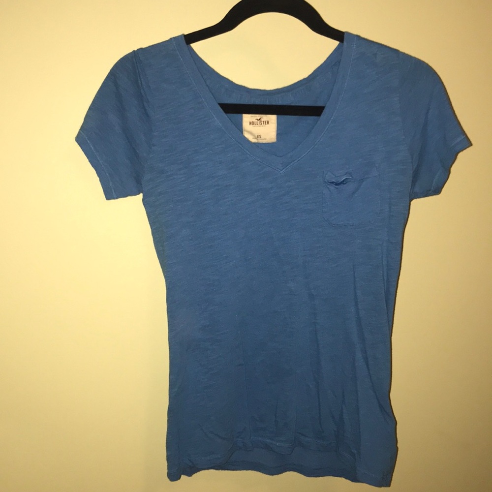 Blue V-Neck T Shirt